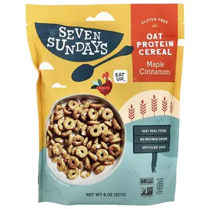 Seven Sundays Oat Protein Cereal, Maple Cinnamon, 8 oz (227 g) Seven Sundays Oat Protein Cereal, Maple Cinnamon, 8 oz (227 g)