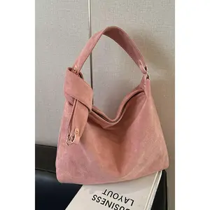 Suede Hobo Shoulder Bag