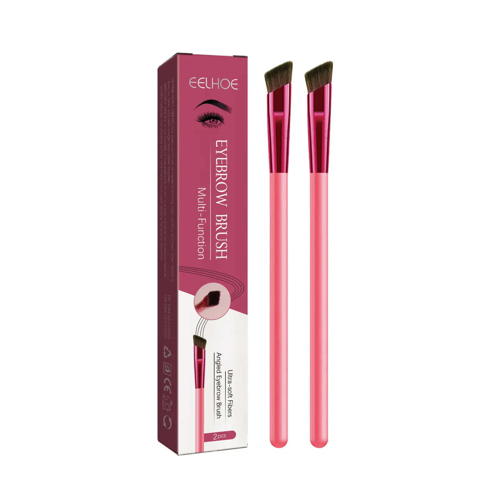 EELHOE Multi-Functional Eyebrow Brush, Three-Dimensional Wild Eyebrow Concealer Brush Angle Portable Natural Hairline Eyebrow Pencil Makeup Cosmetic
