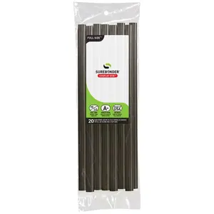 Cosplay Stik 10" Full Size Black Hot Glue Sticks - 20 Pack
