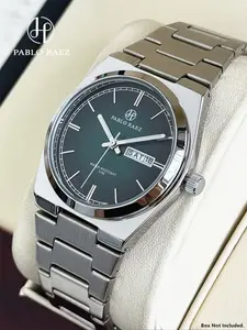 Men's Stainless Steel Watch, Dual Calendar Dial, Ipg Plated Case, Sus304 Band, Quartz Movement, Business Style, Ideal Gift for Men, Quartz Analog Watch, Business Fashion Watch, Quartz Wristwatch
