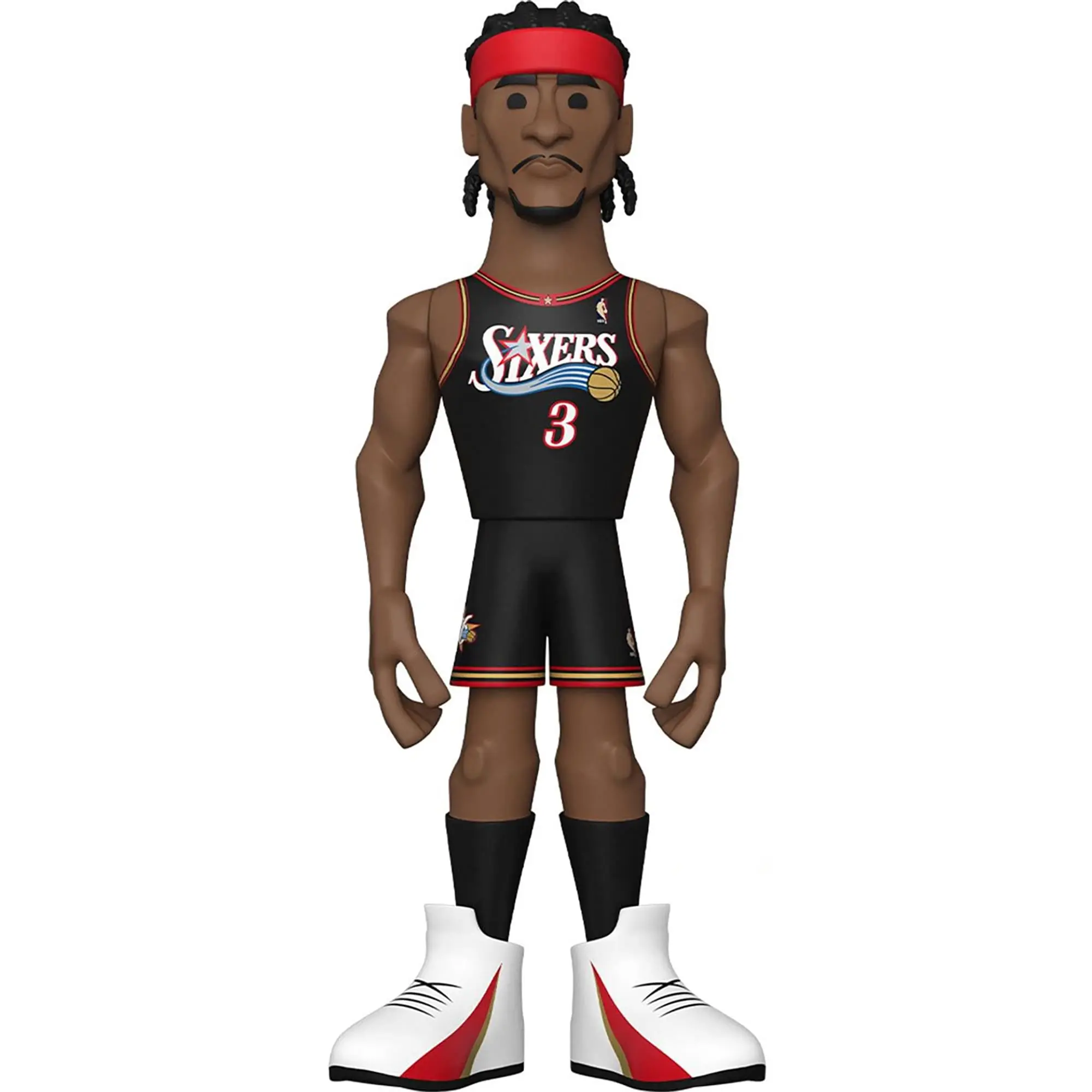 Philadelphia 76ers NBA Allen Iverson Chase Funko Gold 12-in Vinyl Action Figure, Age 12+, Choking Hazard Small Parts