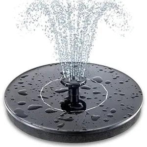 Solar Bird Bath Fountains Pump, 1.4w Solar Fountain with 6 Nozzles, Free Standing Floating Water Fountain for Garden, Pond, Pool, Outdoor, Garden Accessories