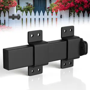 Slide Gate Latch Heavy Duty Door Latch with Padlock Hole Adjustable Latch Lock Fit for Wooden Fences Barn Door Fence Gate Courtyard Shed Cabinet Cottages Farmhouse Outdoor and Interior Doors