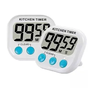 Large LCD Digital Kitchen Cooking Timer Count Down Up Clock Loud Alarm Magnetic Hanging Plastic Set Utensils