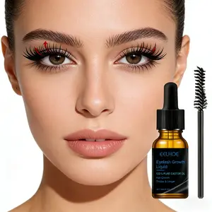 10ml Castor Oil Eyelash Serum Natural Lash Lift Curling Boost Long-Lasting Gorgeous Lashes Gentle Moisturizing Daily Eye Lash Nourishing Treatment for Fuller Thicker Stronger Lashes No Irritation Lightweight Fast Absorbing Beauty Essential