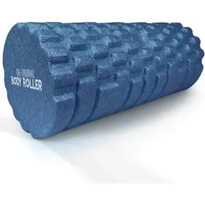 The Original Body Roller - High Density Foam Roller Massager for Deep Tissue Massage of The Back and Leg Muscles - Self Myofascial Release of Painful Trigger Point Muscle Adhesions - 13" Blue