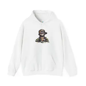 Gorilla Money Hoodie, Cash Stacks, Animal Lover Gift, Ape Sweatshirt, Wildlife Apparel, Jungle Theme Hooded Jumper Casual Cotton