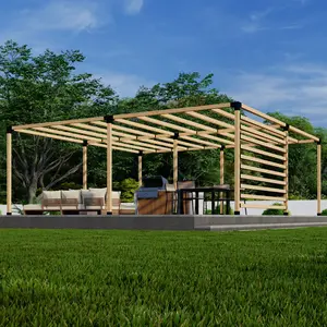 DIY Wood Pergola Kit (4x4 or 6x6 Brackets + Screws)