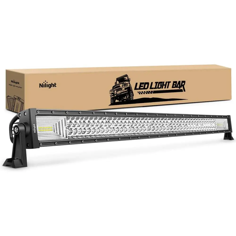 Nilight 42In Triple Row LED Light Bar, 648W 43000 Lumens Flood-Spot Combo, Super Bright Off-Road Led Lightbar for Trucks, Jeep