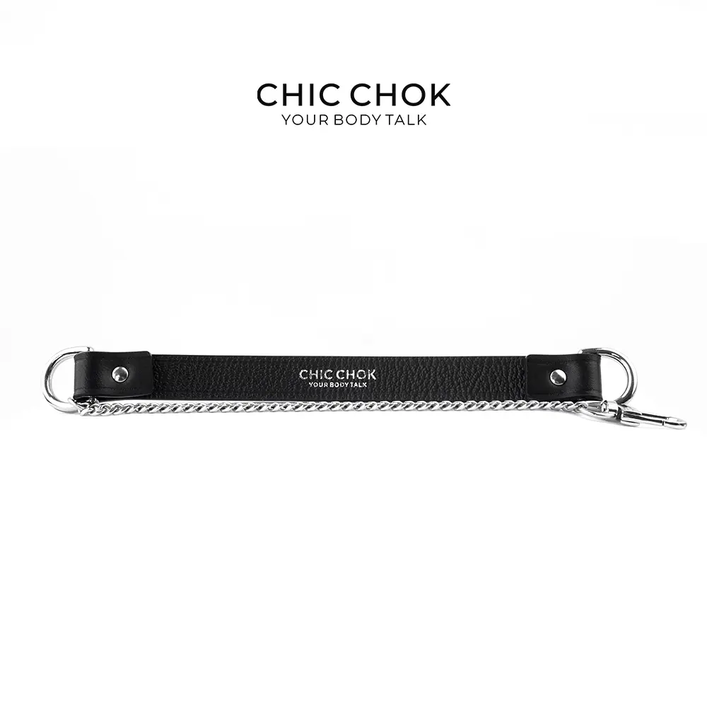 CHICCHOK Breathless Fun Pull-Chain Bracelet - Handmade with Genuine Leather, Available in 3 Different Sizes, Unisex, Black Casual Accessories
