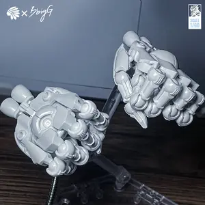 3.75-Inch Fully Articulated Tactical Mecha Hand Model, High-Mobility Multi-Joint Robotic Arm, Transformable Sci-Fi Action Figures Kit for DIY Customization and Display, Anime Action Figure