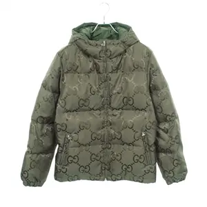Pre-owned GUCCI Nylon Small Leather Goods Jumbo GG Down Jacket