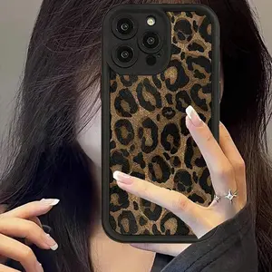Simple Luxury Leopard Print Phone Case, Simple Style Shockproof Protection for iPhone 11 12 Pro Max 13 Pro 14 15 Plus 15 Pro Max 16 Pro Max 17 Air