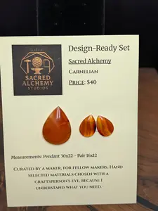 Tear Shape - Carnelian - Design-Ready Set