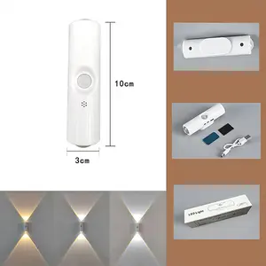 8PCS/4PCS Rechargeable LED Night Light with Motion Sensor RGB Color Changing Dimmable Ambient Wall Light USB C Charging 360° Rotatable Design Smart Sensor Technology Vivid RGB Lighting Options Long-Lasting Rechargeable Battery Multi-Scene Application