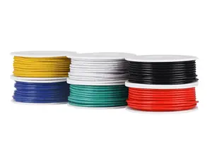TUOFENG 20 AWG Wire Electrical Wires 20 Gauge Tinned Copper Wire, PVC (OD: 1.75 mm) 6 Different Colored 23 ft / 7 m Each,Stranded Wire Hookup Wires for DIY DC/AC