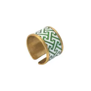 Greek Key Cigar Band Ring
