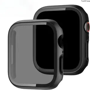 Privacy Screen Apple Protective Case for iWatch with Built-in Tempered Glass, 2-in-1 Anti-Peeping Ultra-Thin Screen Protector & Cover, Compatible with 38–49mm Apple Watch Series & Ultra, Fashionable Protective Accessory for Men & Women