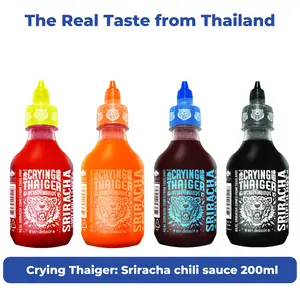 Crying Thaiger Mini Sriracha Chili Sauce Set, 200ml Spicy Flavor Cooking Sauce for Dipping