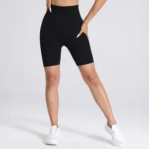 Women's Tummy Control Ribbed Shorts High-Waisted Biker Style Stretchy Casual & Gym Bottoms