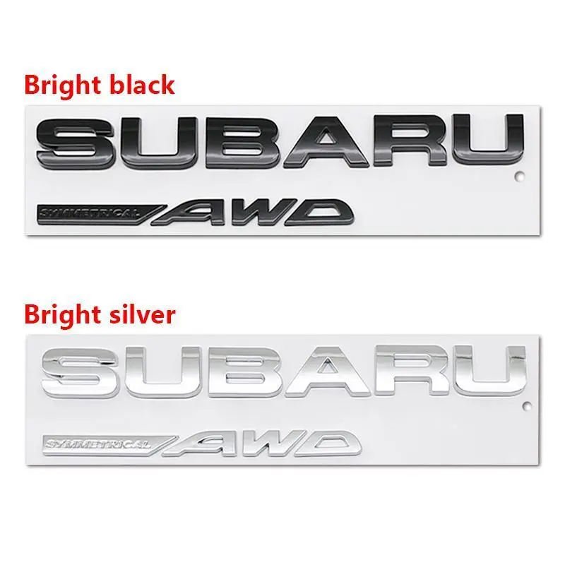 1set Subaru ABS Car Stickers Letter Emblem with Best Adhesiveness, Trunk Badge Decoration for BRZ, SYMMETRICAL AWD, WRX, Forester, XV, Outback, Impreza, STI, Legacy