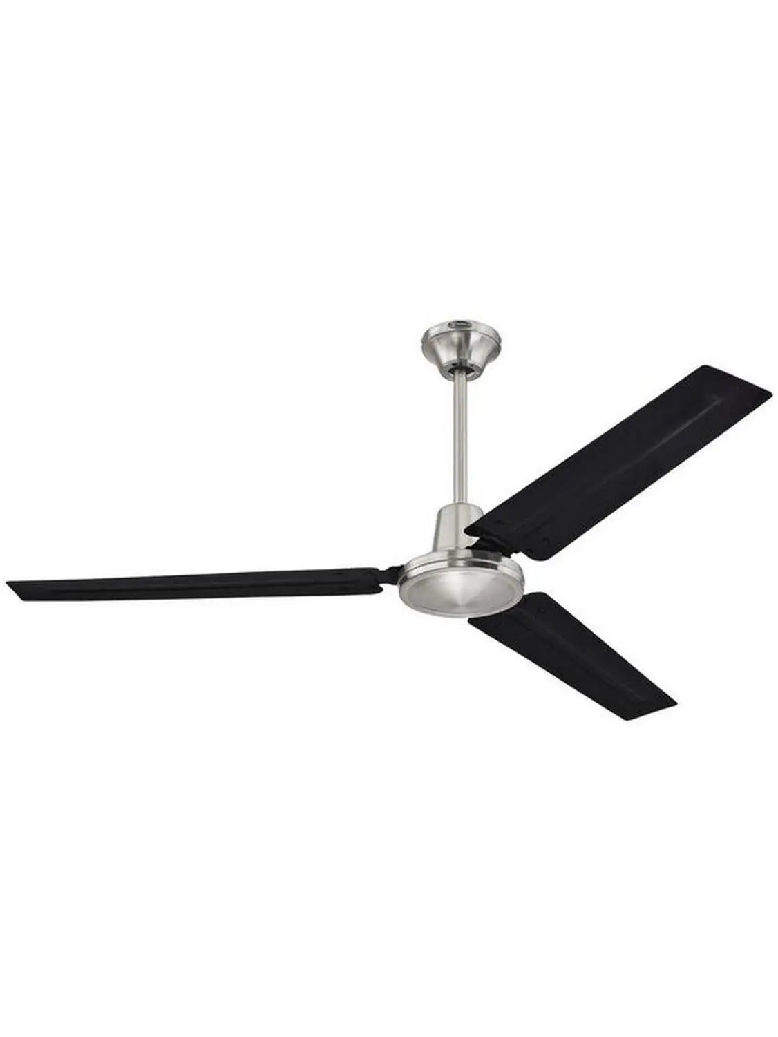 Westinghouse 56 in. Industrial Three Black Steel Blade Indoor Ceiling Fan with Ball Hanger installation System & Wall Control