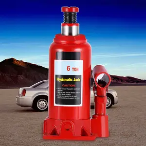 Bottle Hydraulic Jack 6Ton Portable Compact Car Lifter Heavy Hydraulic Lifting Equipment Car Jack Used for Repair and Replacement Compact Low Chassis Car Saloon On Road or in Garage