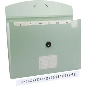 Green Expandable File Folders, Expanding Receipt Organizer, Accordion Folder File Folders, Important Document Organizer, Accordion Folder for Office/School