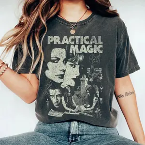 Practical Magic Vintage Graphic Tees, Witch Shirt, Halloween Gift, Witch T-shirt, Horror Gift, Vintage 90s Graphic Tees