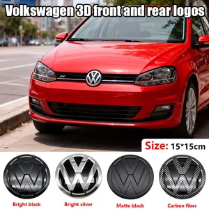 Volkswagen Car Front & Rear Emblem Replacement, Durable Thickened Badges, Fits 2017-2020 Tiguan Golf Models, Exterior Decoration Accessories