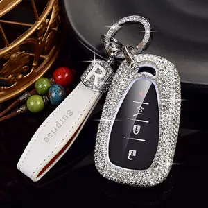 Fashion Luxury Girls Bling Sparkling Rhinestone Key Fob Cover With Keychain Lanyard For Chevrolet For Chevy For Malibu For Equinox For Traverse For Camaro For Cruze For Blazer 4 5 Buttons Smart Key