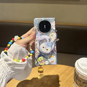 Star Dew Stand Huawei MateX6 Phone Case Foldable Screen Cartoon Transparent Magnetic Collector's Edition Handheld Chain Cute Burger Mate X5 New Full-Coverage X3 Protective Case Anti-Drop