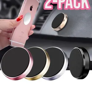 2 Pack Magnetic Car Mount Universal Phone Holder Universal Stick On Dashboard
