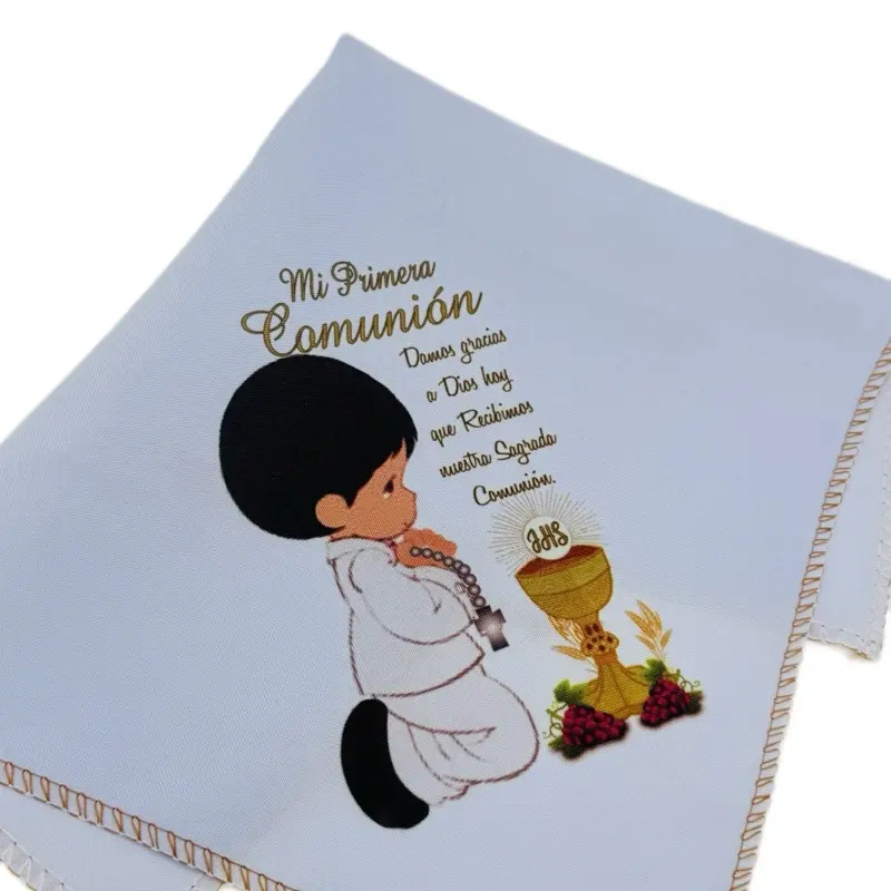 12pcs 10x10in 100% Polyester Disposable First Communion Napkins - Clean Appearance, Clean Look Disposable Tableware for Ceremony, Festive Home Supplies Keepsake