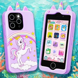 Kids Selfie Camera Phone with MP3 Player & Games | Dual Lens Video Recorder | Unicorn/Dino Toy Gift for Boys & Girls