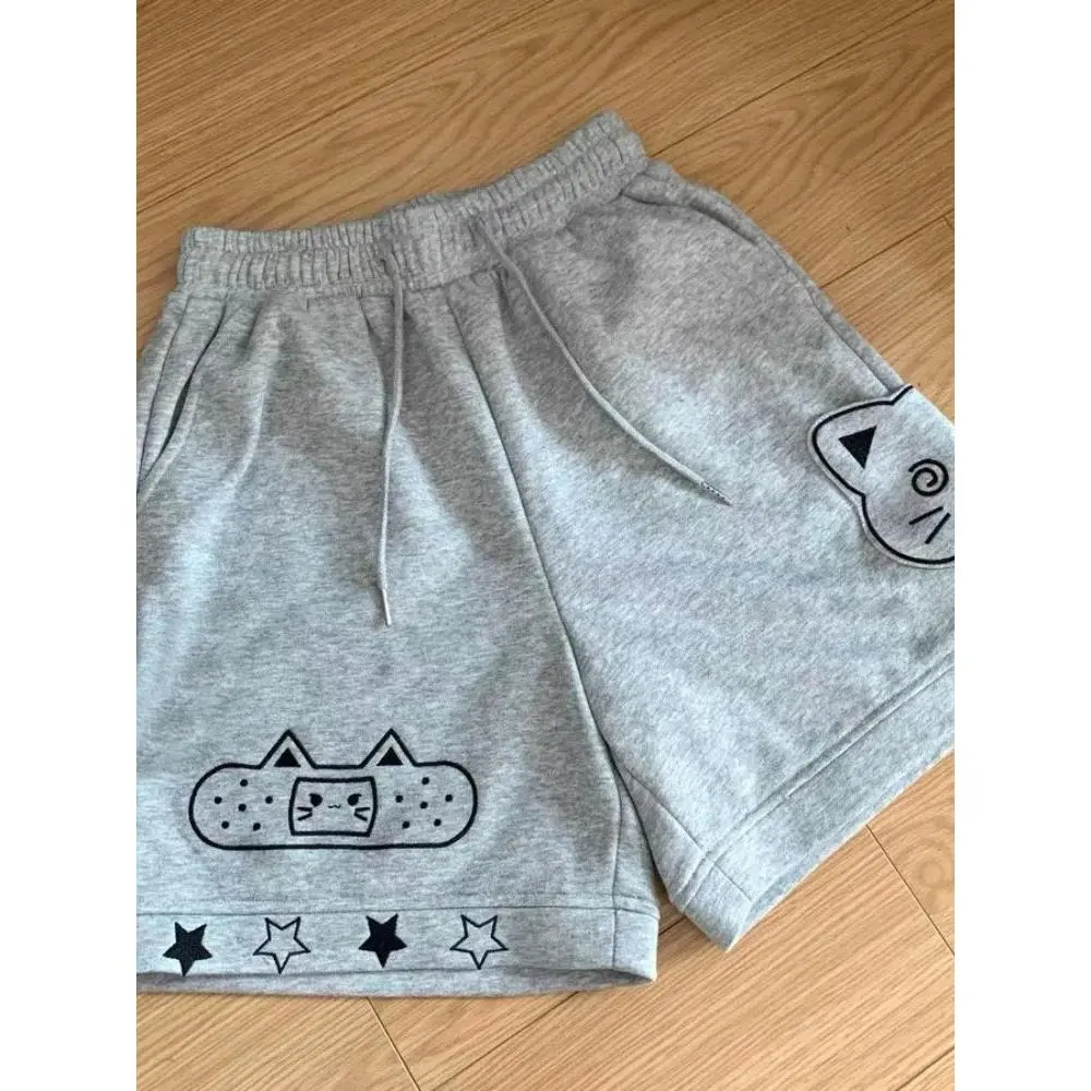 Japanese Style Kawaii Cute Cat Ear Embroidery Shorts