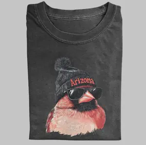 Arizona Football Mascot Vintage Graphic Tees, Cardinals Tshirt, Big Red T-Shirt, Unisex Funny Rugby Gift Shirts Top Menswear Womenswear Streetwear