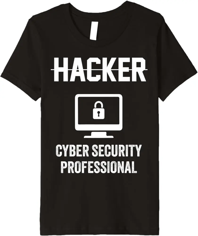 Job Title Hacker Cyber Security Professional Hackers Shield Premium T-Shirt