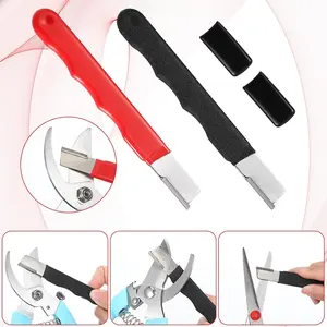 Long Diamond Sharpening Stone Set for Outdoor Hunting, Garden Tools Sharpener Kit, Mini Trimmer Blade Sharpener, Hedge Shears Tool
