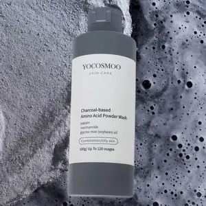 YOCOSMOO Charcoal-based Amino Acid Powder Wash Papain Enzyme Powder Cleanser and Charcoal Powder Skincare Niacinamide Daily Powder Facial Cleanser