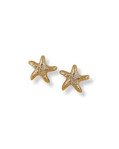 Crystal Gold Starfish Stud Earrings Summer Jewelry | Born for Summer Studs