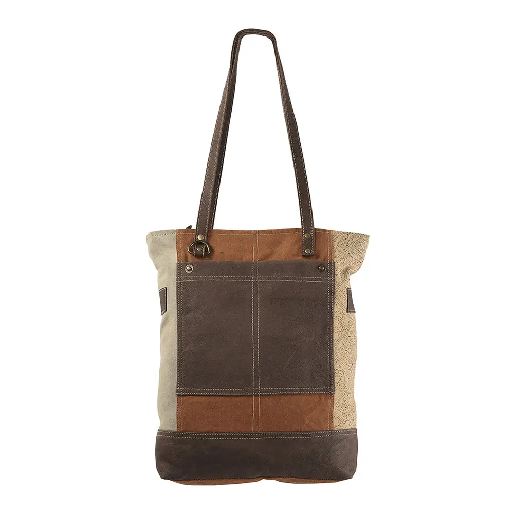 OHLAY KB224 TOTE Upcycled Canvas Genuine Leather women bag western handbag purse