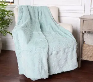 60x70 Carved Faux Fur Throw w/ Gift Ribbon by Kim Gravel 60x70 Carved Faux Fur Throw w/ Gift Ribbon by Kim Gravel