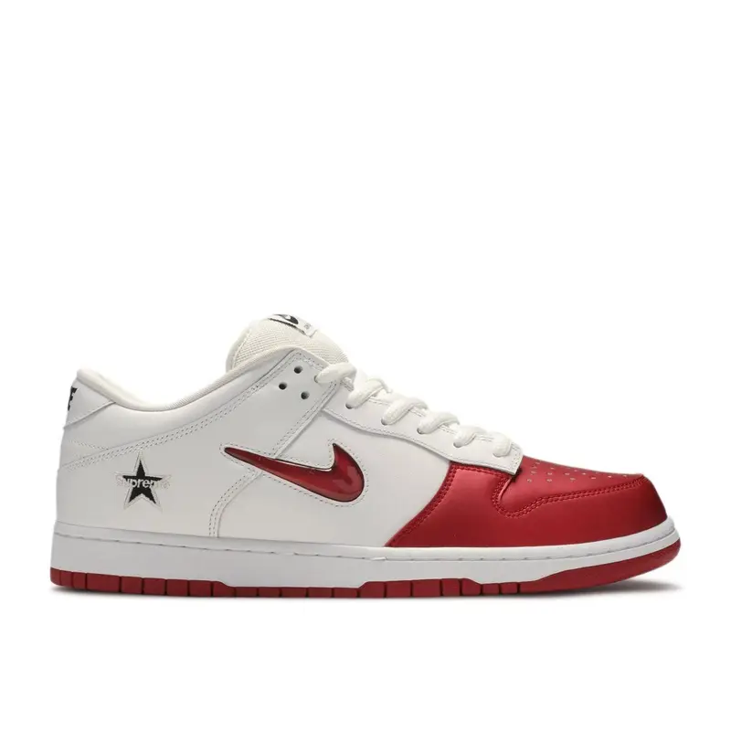 Nike SB Dunk Low Supreme Jewel Swoosh Red