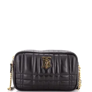 Pre-owned BURBERRY Leather Shoulder Bags Lola Camera Bag Quilted Small by Rebag