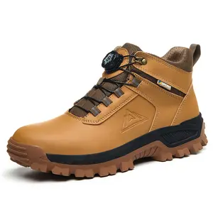Men’s indestructible safety boots: steel toe, puncture resistant, waterproof, non-slip, suitable for construction and industrial work