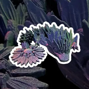 Shadowbloom the 3D printed Articulated Sunflower Dragon