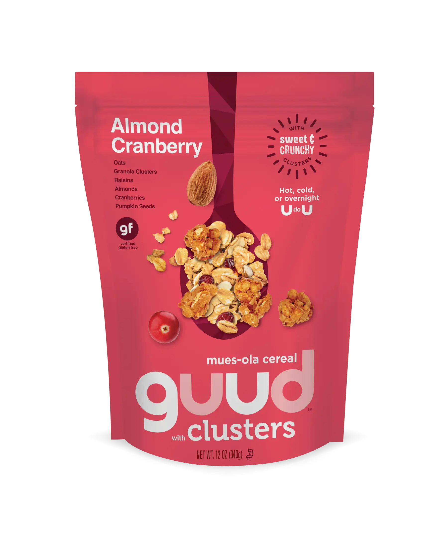 GUUD Modern Muesli - Almond Cranberry Mues-Ola with Clusters,12.00 oz, box
