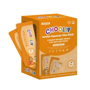 choolip Jumbo Squeeze Vita Stick Lickable Multivitamin for Dogs & Cats – All-in-One Gut, Immunity & Energy Support (20 Squeeze Sticks)